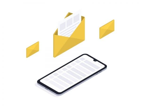 Drawing of a person using laptop